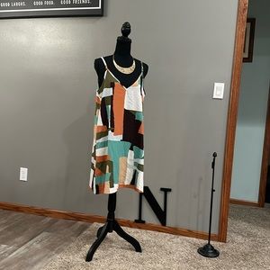 Women’s summer dress above knee.